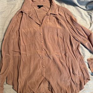 Torrid Satin Button Down Shirt Size 0